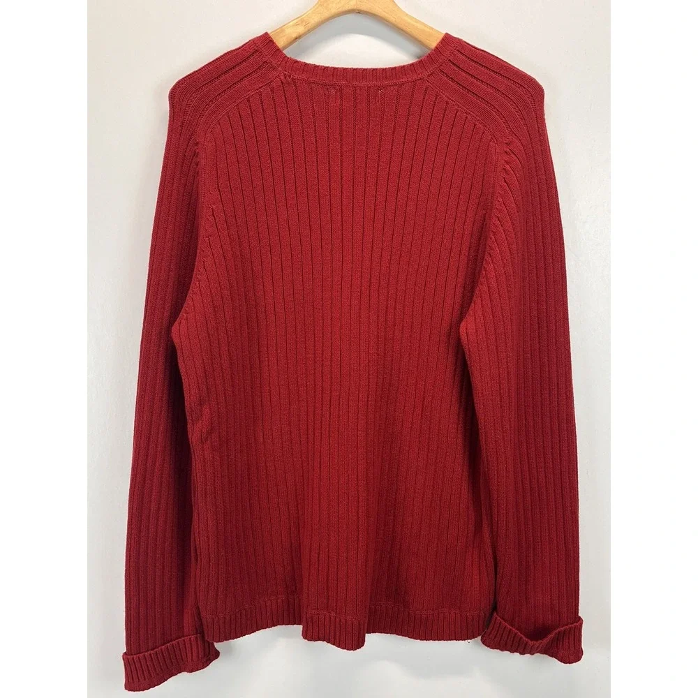 Vintage Polo Jeans Company Ribbed Sweater Sz XLarge GUC 90's Red Mens Y2K Knit